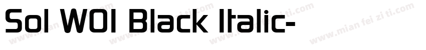Sol W01 Black Italic字体转换